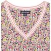 imageNautica Womens Solid VNeck Short Sleeve TShirtMango Multi