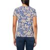 imageNautica Womens Solid VNeck Short Sleeve TShirtMarina Blue Multi