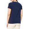imageNautica Womens Solid VNeck Short Sleeve TShirtNight Sky
