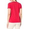 imageNautica Womens Solid VNeck Short Sleeve TShirtRegatta Red