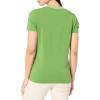imageNautica Womens Solid VNeck Short Sleeve TShirtSalted Lime