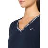 imageNautica Womens Solid VNeck Short Sleeve TShirtSky Captain