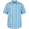 imageNautica Boys Short Sleeve Woven ButtonDown Shirt Light Weight ampamp BreathableSpring Check Azure