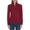 imageNautica Womens 14 Zip Mockneck Cable SweaterDeep Rouge
