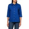 imageNautica Womens Button Front Long Sleeve Roll Tab ShirtMarina Blue