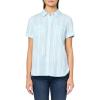 imageNautica Womens Button Front Short Sleeve Camp ShirtPorcelain BlueBright White