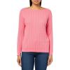 imageNautica Womens Long Sleeve Cable Boatneck SweaterConfetti