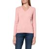imageNautica Womens Long Sleeve Cable VNeck SweaterBridal Rose