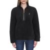 imageNautica Womens Mockneck Fleece Sweater PulloverBlack