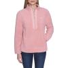 imageNautica Womens Mockneck Fleece Sweater PulloverBridal Rose