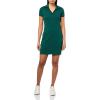imageNautica Womens Short Sleeve Solid Scalloped Trim Polo DressForest