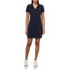 imageNautica Womens Short Sleeve Solid Scalloped Trim Polo DressNight Sky