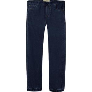 imageNautica Boys Pullon Stretch Denim JoggerStyle Jeans 5Pocket Style ampamp Drawstring ClosureDark Blue