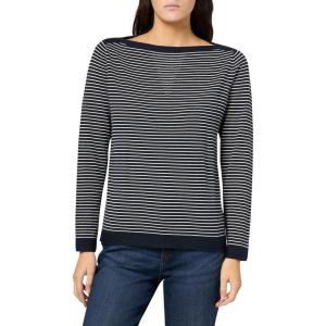 imageNautica Womens Mariner Stripe Pullover Boatneck Long SleeveNight Sky Multi