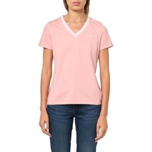 imageNautica Womens Solid VNeck Short Sleeve TShirtBridal Rose