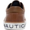 imageNautica Kids Boys LaceUp Fashion Sneakers LowTop Dress Shoes for Youth  Big KidLittle KidTan Brown Navy