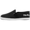 imageNautica Kids SlipOn Sneakers  Casual LowTop Shoes for Boys and Girls  Comfortable Athletic Style for School Play and Everyday Wear  ToddlerLittle KidBig Kid SizesBlack Whitewadi