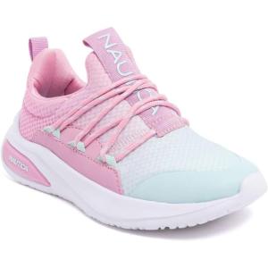 imageNautica Kids Athletic SlipOn Sneakers  Comfortable Bungee Running Shoes for Boys and Girls  Stylish and Supportive Footwear for Active Kids Big KidLittle KidToddlerPink Purple Blue