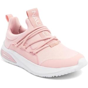 imageNautica Kids Athletic SlipOn Sneakers  Comfortable Bungee Running Shoes for Boys and Girls  Stylish and Supportive Footwear for Active Kids Big KidLittle KidToddlerBlush White