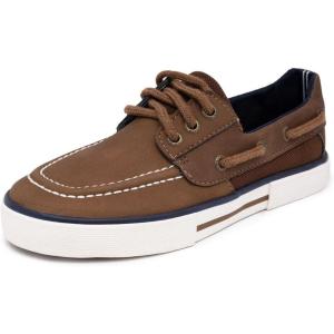 imageNautica Kids Casual Boat Shoe Loafers  School Shoes for Boys ToddlerLittle KidBig KidParudark Tan