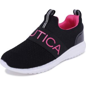 imageNautica Youth Girls SlipOn Athletic Sneakers  Stylish Running and Tennis Shoes for Little and Big KidsBlackPink
