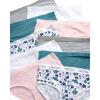 imageNautica Girls Underwear Briefs  10 Pack Comfort Stretch MidWaist Breathable Cotton Underwear Panties for Girls Sizes412Yarn StripeWhiteDusty PinkTeal SuedeTeal Floral