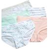imageNautica Girls Underwear Briefs  5 Pack Comfort Stretch MidWaist Breathable Cotton Underwear Panties for Girls 412RoseWhiteMintStripe