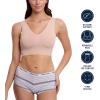 imageNautica Womens 3Pack Wireless Bra Laser Lounge NoShow Everyday Comfort BralettesBlackBarely TherePale Taupe