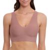 imageNautica Womens 3Pack Wireless Bra Laser Lounge NoShow Everyday Comfort BralettesSepia RoseCafe LatteNocturnal Navy