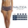 imageNautica Womens Cotton Boyshort Underwear Set 5PackDark SlateSilver CloudMoonstoneBlackNt Hibiscus