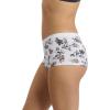 imageNautica Womens Cotton Boyshort Underwear Set 5PackDark SlateSilver CloudMoonstoneBlackNt Hibiscus