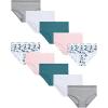 imageNautica Girls Underwear Briefs  10 Pack Comfort Stretch MidWaist Breathable Cotton Underwear Panties for Girls Sizes412Yarn StripeWhiteDusty PinkTeal SuedeTeal Floral