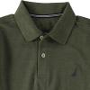 imageNautica Boys Short Sleeve Anchor Polo Button Closure Soft ampamp Comfortable Pique FabricBurnt Olive Heather