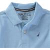 imageNautica Boys Short Sleeve Anchor Polo Button Closure Soft ampamp Comfortable Pique FabricLight Blue