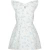 imageNautica Girls Printed Flutter Dress Sleeveless with Ruffled Shoulders ampamp Cinched WaistWhite Sand and City