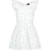 imageNautica Girls Printed Flutter Dress Sleeveless with Ruffled Shoulders ampamp Cinched WaistWhite Sand and City