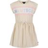 imageNautica Girls Short Sleeve Jersey Tee Dress with Elastic Cinched Waist Fun Designs ampamp ColorsWhite Swan Logo