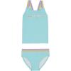 imageNautica Girls TwoPiece Bikini Swimsuit Set UPF 50 Sun Protection QuickDry Bathing SuitTangerine Turquoise