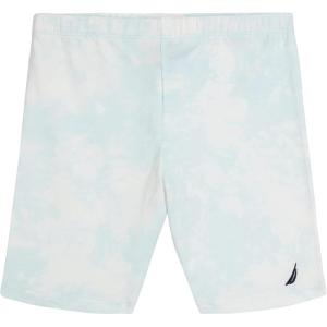 imageNautica Girls Active Bike Shorts Soft ampamp Stretchy Spandex with Flat Waistband ampamp Logo DesignBlue Light Cloud