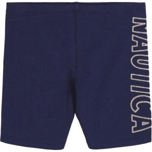 imageNautica Girls Active Bike Shorts Soft ampamp Stretchy Spandex with Flat Waistband ampamp Logo DesignPeacoat Heart