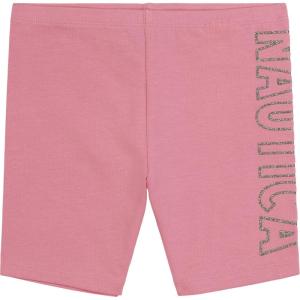 imageNautica Girls Active Bike Shorts Soft ampamp Stretchy Spandex with Flat Waistband ampamp Logo DesignPink Heart