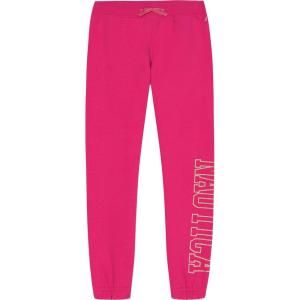 imageNautica Girls Fleece Pullon Jogger Sweatpants Functional Side PocketsFuchsia Glitter Art