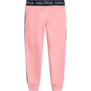 imageNautica Girls Fleece Pullon Jogger Sweatpants Functional Side PocketsPink Flamingo