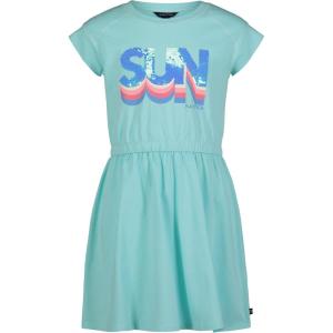 imageNautica Girls Short Sleeve Jersey Tee Dress with Elastic Cinched Waist Fun Designs ampamp ColorsBlue Tint