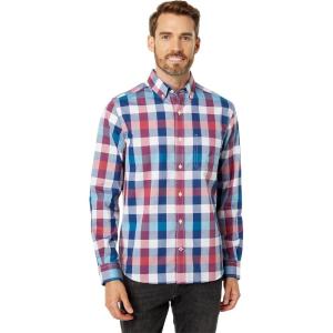imageNautica Mens Plaid Poplin ShirtBright White