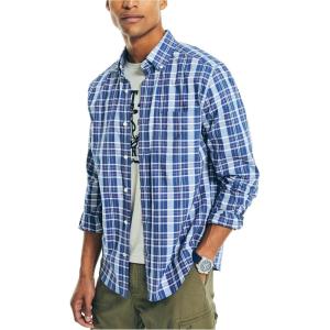 imageNautica Mens Plaid Poplin ShirtUndercurrent