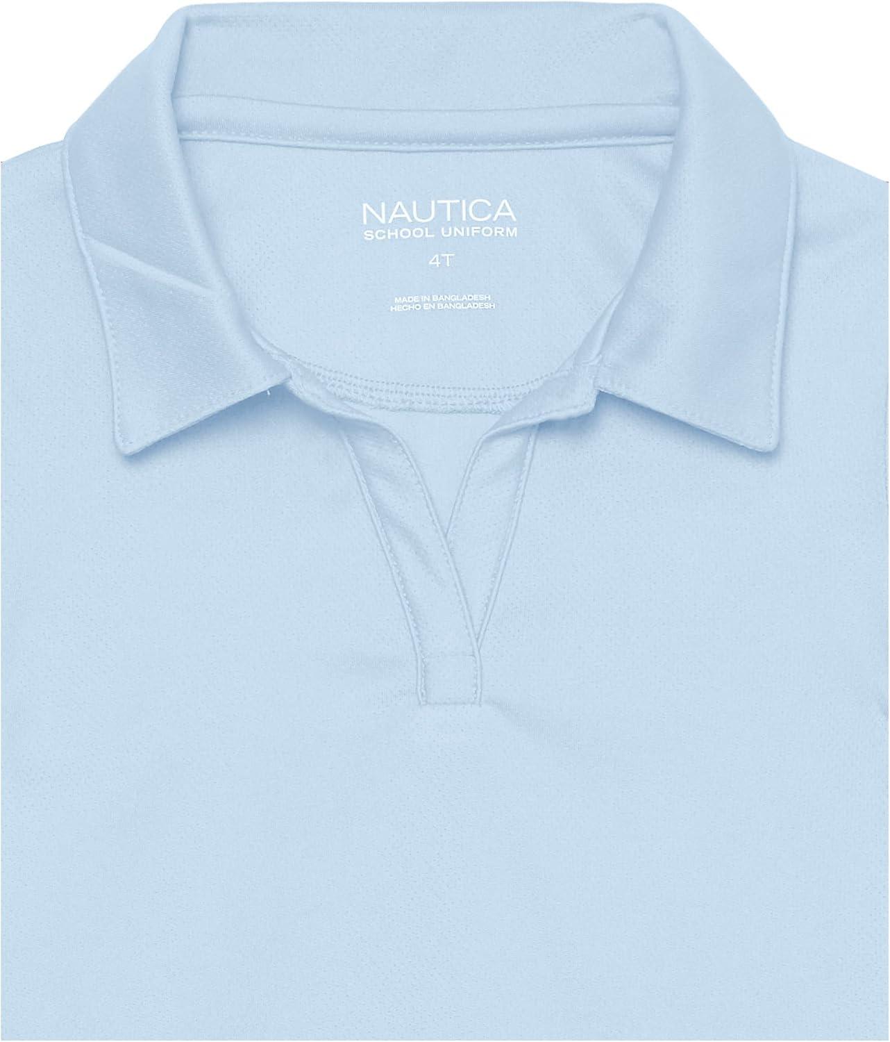 imageNautica Girls Short Sleeve Performance PoloLight Blue