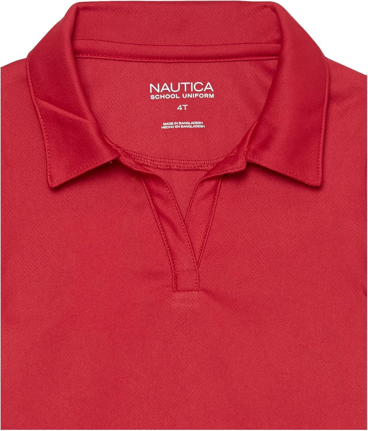 imageNautica Girls Short Sleeve Performance PoloRed