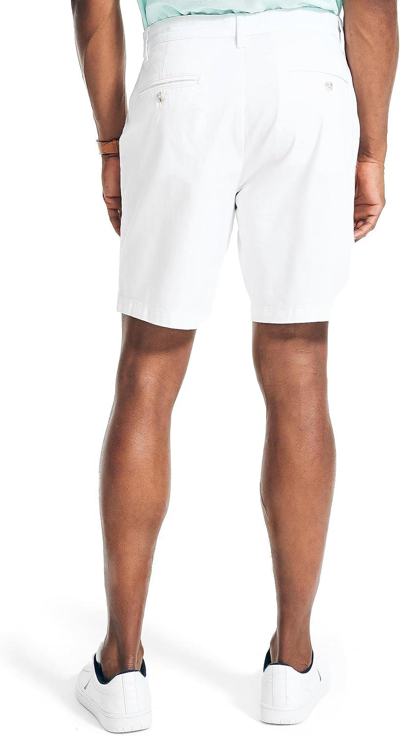 imageNautica Mens 85quot Deck ShortBright White