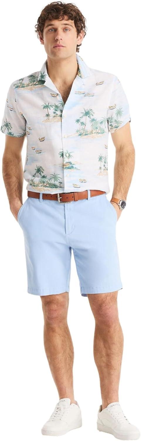 imageNautica Mens 85quot Deck ShortCerulean Blue